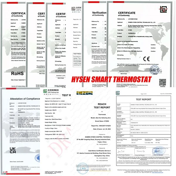 certification of HY08-1 thermostat modbus certification of HY08-1 thermostat modbus